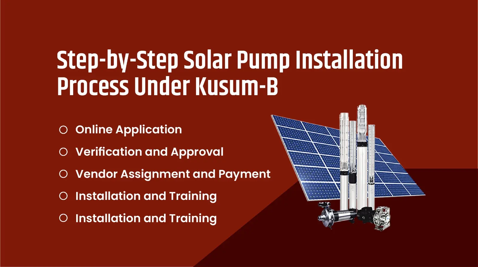 Step-by-Step Solar Pump Installation Process Under Kusum-B 