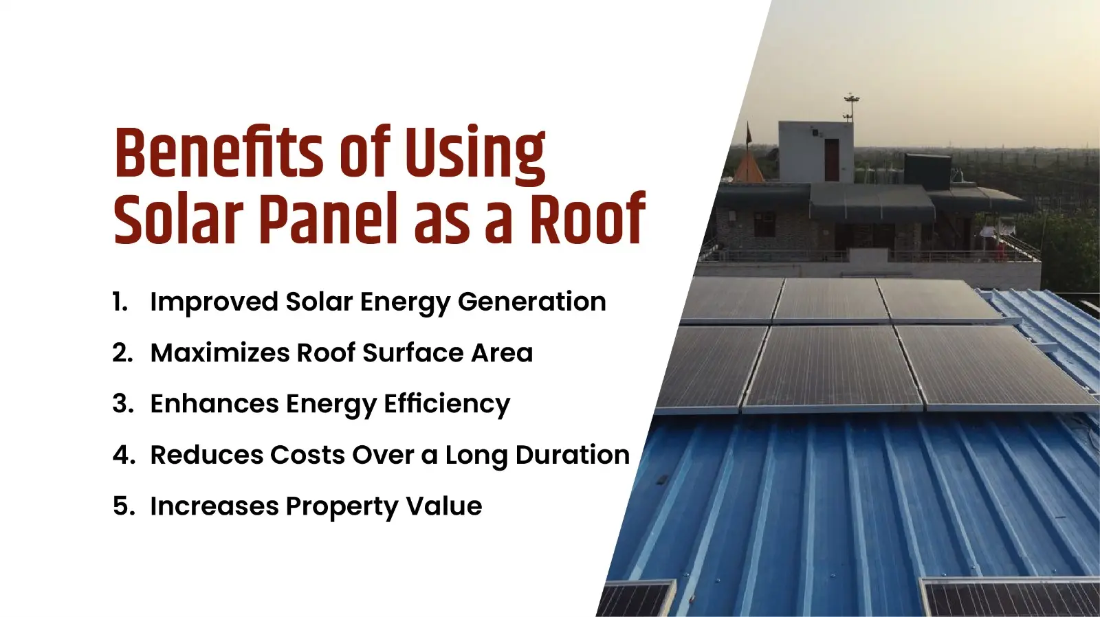 Benefits of Using Solar Panel as a Roof