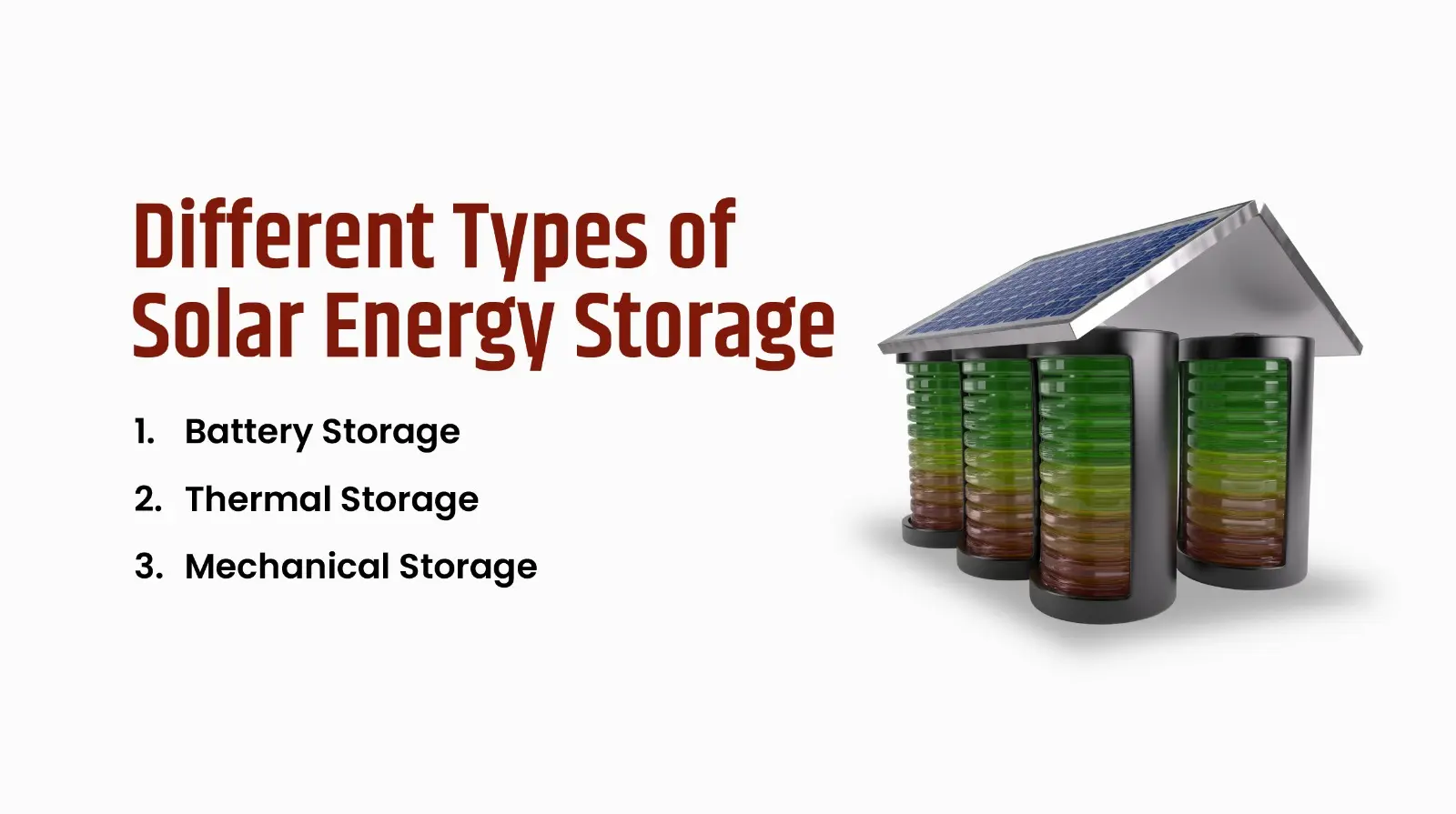 How is solar energy stored?