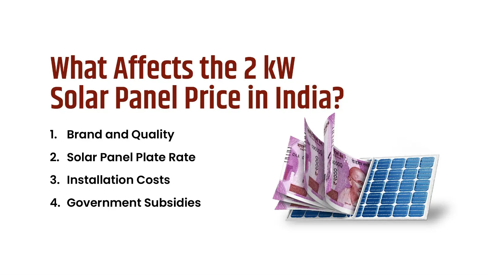 What Affects the 2 kW Solar Panel Price in India?