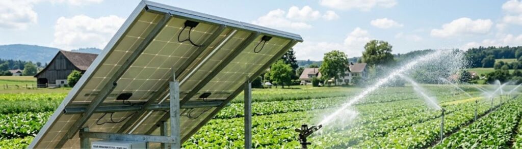 Solar Panel Sprinkler System
