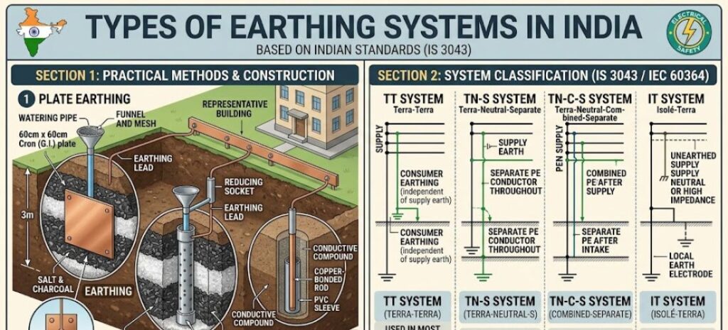 Types of Earthing Systems in India